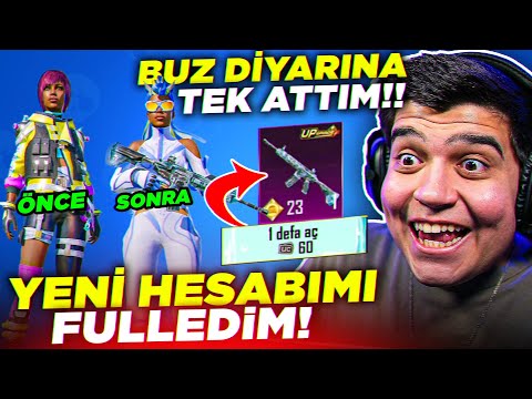 24 SAATTE KASTIĞIM HESABIMI FULLEDİM 😱 (60 UC'YE BUZ DİYARI ÇIKARTTIM] | PUBG Mobile