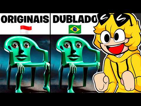 BRAINROTS ORIGINAL vs DUBLADO | Mel REAGINDO