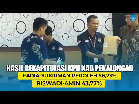 Hasil Rekapitulasi KPU Kabupaten Pekalongan, Fadia-Sukirman Peroleh 56,23% dan Riswadi-Amin 43,77%