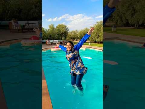 اخيرا..جربنا تراند القفز من السرير الى المسبح 🥶😂 #shorts