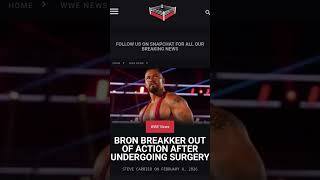 BRON BREAKKER OUT OF ACTION INDEFINITELY!!! #bronbreakker #sethrollins #wwe #wweraw #smackdown #nxt