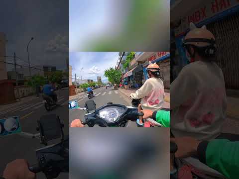 Anh grab tốt bụng đẩy xe giúp bé học sinh bị hết xăng giữa đường! #xetavlog #taixecongnghe #totbung