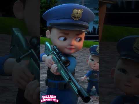 Can the Baby Police Save the Day? #billionsurprisetoys #kidssongs #shorts #cartoon