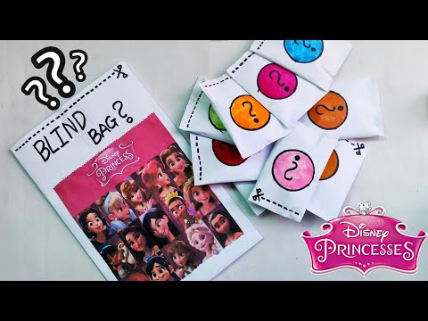 Making disney princess blind bag squishy | how to make blind bag and squishy