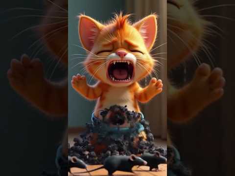 “The Little Cat vs The Rats… A Fight for Life 🐾⚡”
