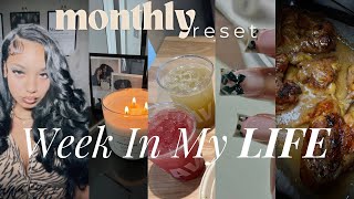 MONTHLY RESET | WEEK IN MY LIFE VLOG (dying my hair, new nails, cook with me, temu haul, etc…)
