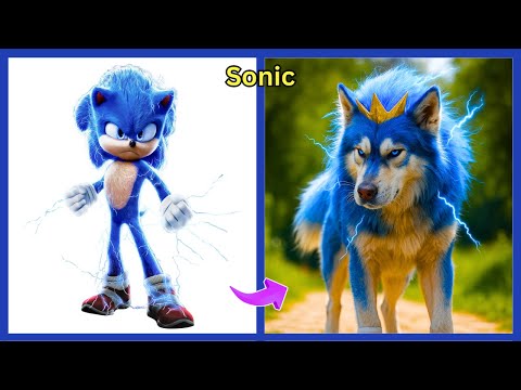 HOW SONIC THE HEDGHOG CHARACTERS LOOK AS DOGS!