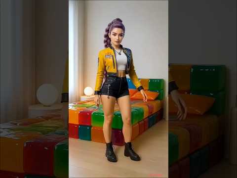 K Pop Demon Hunters Jump On A Bed Of Food #kpopdemonhunters#shorts#kpop#rumi#demonhunters