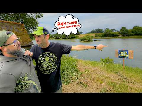 24h pêche carpe dans l'étang d'un abonné, Gaëtan me dévoile sa stratégie ...