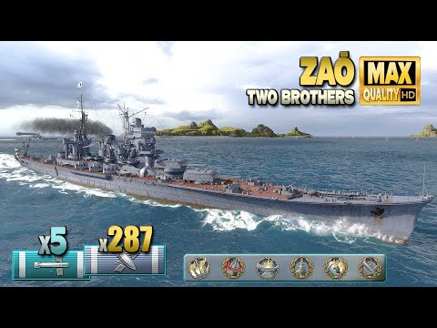 Cruiser Za   on map Two Brothers   World of Warships