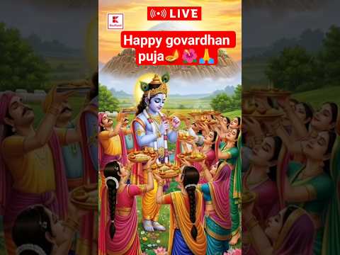 #happy गोवर्धन पूजा स्पेशल 🪔🌺🙏 | भोग भक्ति और दिव्य आरती का उत्सव #shreekrishna #bhakti #govardhan