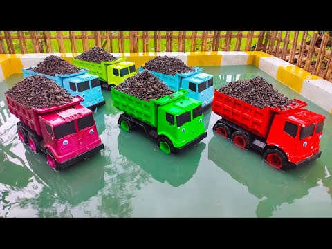 Membersihkan Truk Tronton Pasir Dan Menemukan Mobil Mobilan, Beko, Loader, Mobil Molen, Crane, Bus