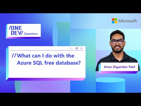 What can I do with the Azure SQL free database?