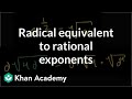 Understanding Radical Expressions and Exponent Properties