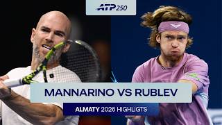 Adrian Mannarino vs Andrey Rublev Highlights | Almaty 2026 Round 2