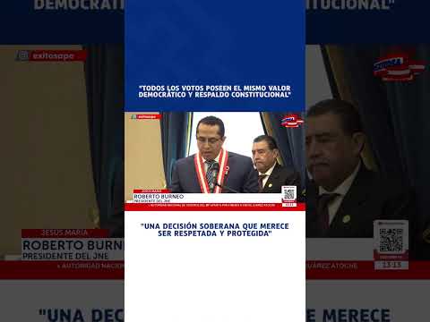 🔴🔵 Roberto Burneo, destacó el valor del voto ciudadano. "Todos poseen el mismo valor democrático"
