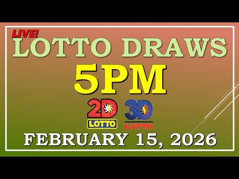 LOTTO RESULT  5PM DRAW , FEBRUARY 15, 2026@LottoResultTV15K