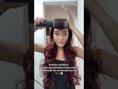Chega de franja curtain bangs