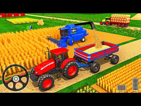 Real Tractor Farming Simulator 2024 #2 - Harvester Tractor Driving - Android Gameplay