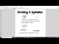 Dividing Two-Syllable Closed Syllables