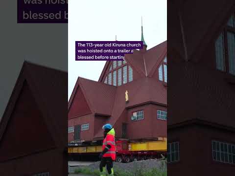 113-year-old wooden church in Sweden safely moved to its new home