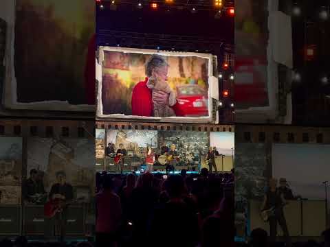 Billie performing “Last Night on Earth” with Green Day at FireAid LA Benefit Concert