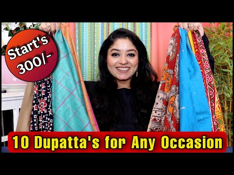 Amazon Haul 10 Dupatta Start 300/- kalamkari, Patola, Ajrakh, Banarasi 4 weddings shop with Vaishali