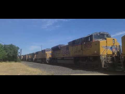 Union Pacific 8138 leads a power move in Roseville, CA