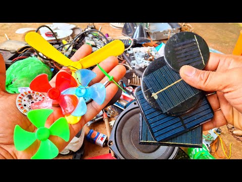 how to make awesome ideas using dc motor solar fan// mini solar panel from scrap / new