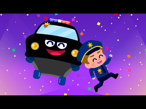 🚓 Police Car and Police Officer! | Go Go Officer! | Car Songs & Nursery Rhymes for Kids