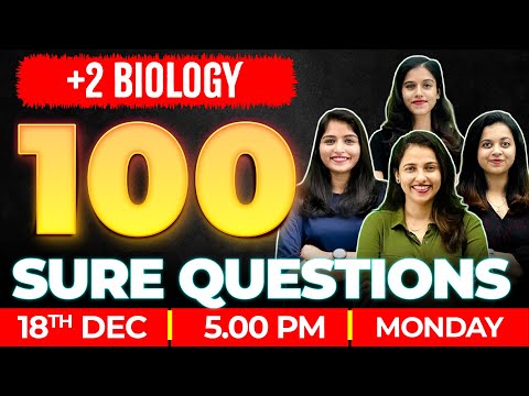 Plus Two Biology Christmas Exam | 100 Sure Questions | Biology Marathon | Exam Winner