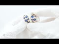 Vittoria Earrings Blue and White Zircon Stones