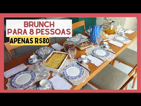 BRUNCH PARA 8 PESSOAS GASTANDO R$80 | Menu completo