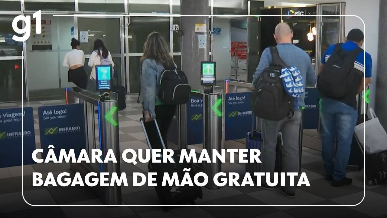 Jornal Hoje projeto prevê que passageiros embarquem com uma bagagem de mão de forma gratuita