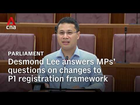 Desmond Lee answers MPs’ questions on changes to P1 registration framework