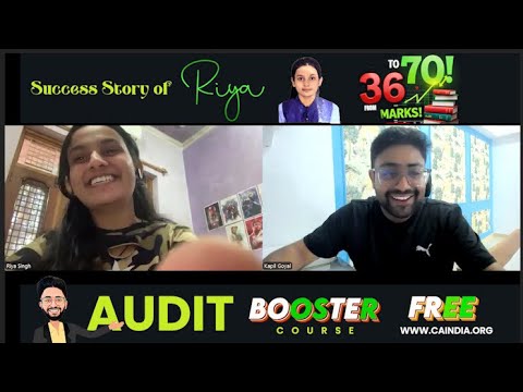 सफलता की कहानी | How Riya Scored 36 to 70 Marks in CA Inter Audit  | CA Inter Audit