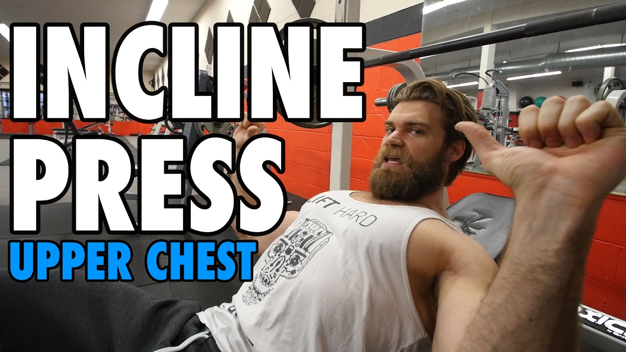 Incline barbell press - upper chest - how-to exercise tutorial - Buff Dudes