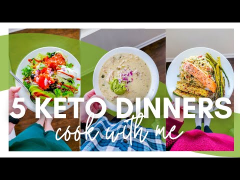 🥗 What We Eat in a Week | 5 EASY Keto + Low Carb Meals to make for dinner!