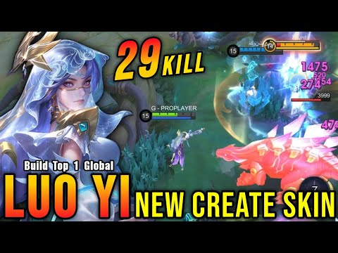 29 Kills!! Starborne Matron Luo Yi New CREATE Skin!! - Build Top 1 Global Luo Yi  ~ MLBB