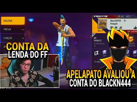 APELAPATO AVALIOU A CONTA DO BLACKN444 A LENDA DO FREE FIRE, ELE DEU UMA NOTA!!!