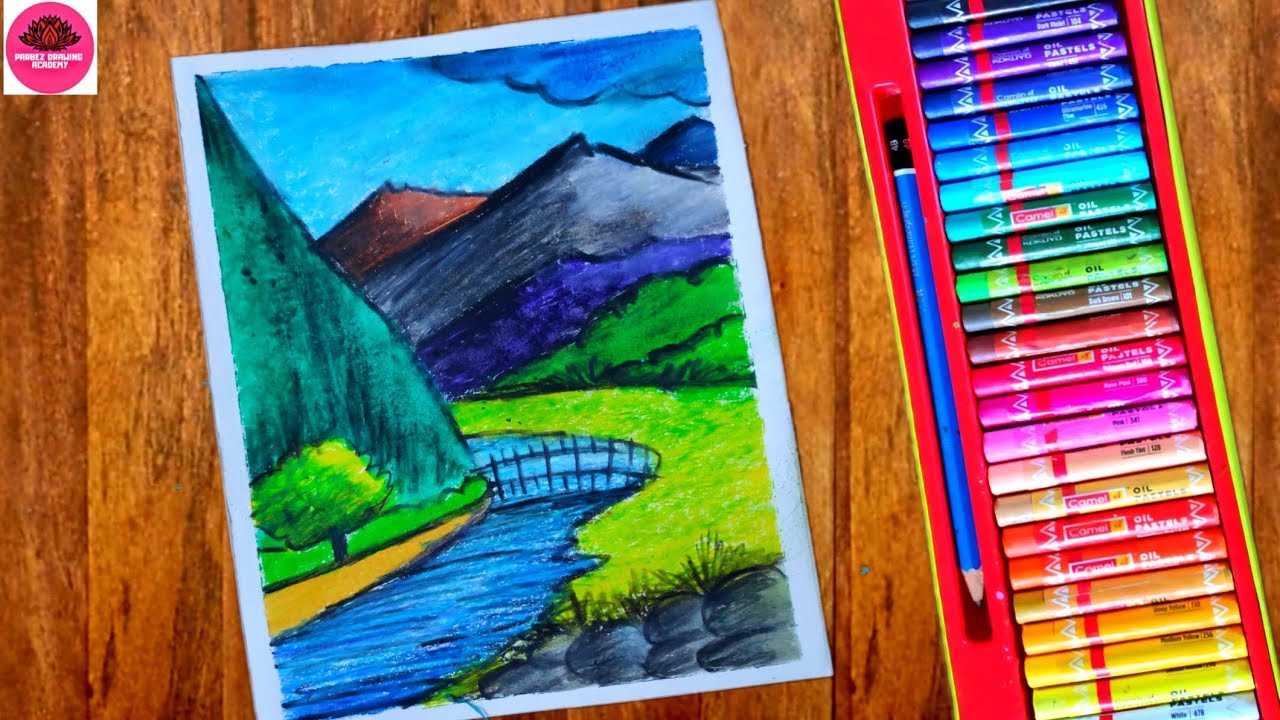 Download Thumbnail For How Draw Mountain Landscape Easy I