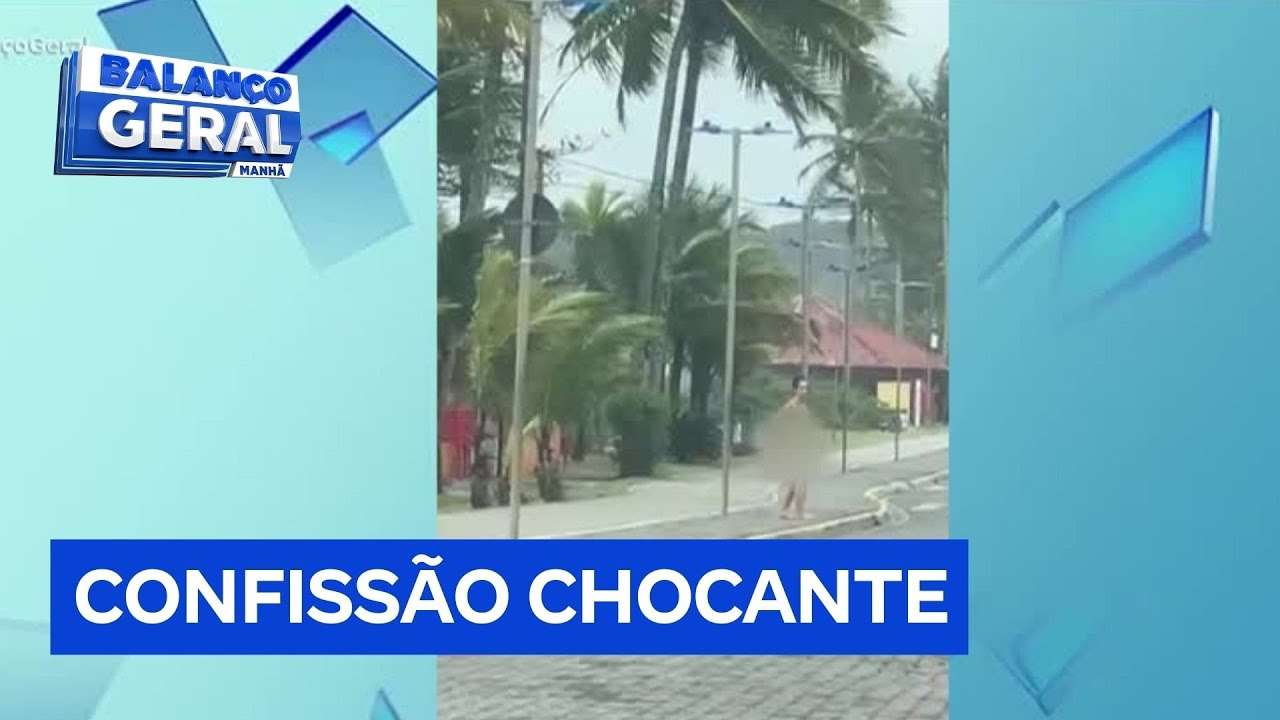 Após ser flagrada nua na orla de Itanhaém SP mulher confessa ter matado o pai com 20 facadas