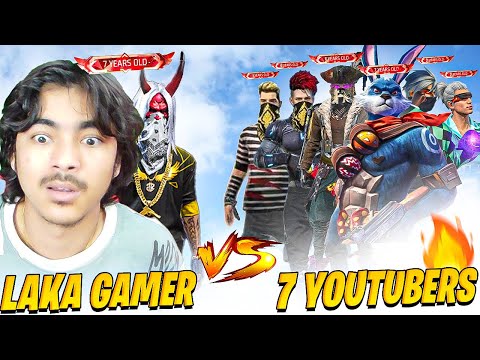 0 years old vs 1 to 7 years old Players😱 1 vs 6 Custom Room - Garena freefire