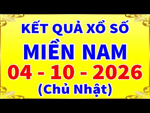 Kết quả xổ số Miền <strong>Nam</strong> hôm nay chủ nhật ngày 4/10/2026 (<strong>xs</strong> Tiền Giang, <strong>xs</strong> Kiên Giang, <strong>xs</strong> Đà Lạt)