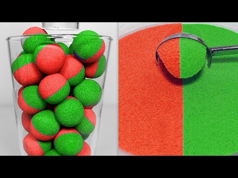 Very Satisfying and Relaxing Compilation 319 Kinetic Sand ASMR
