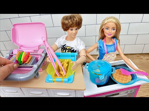 Unboxing Miniature Plastic Full Kitchen Set Collection | Toy Cooking Game with Playdoh | Kitchen Toy