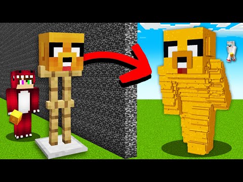 Trolleé a Mi Amigo con Estatuas de YouTubers en Batalla de Construccíon! 😂