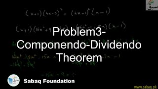 Problem1-Componendo and Dividendo Theorem
