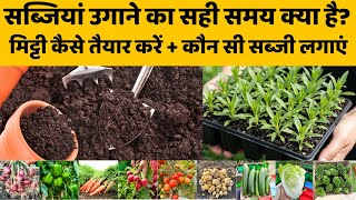 सब्जियां उगाने का सही समय 🌱 | मिट्टी कैसे तैयार करें + कौन सी सब्जी लगाएं | Gardening Tips in Hindi