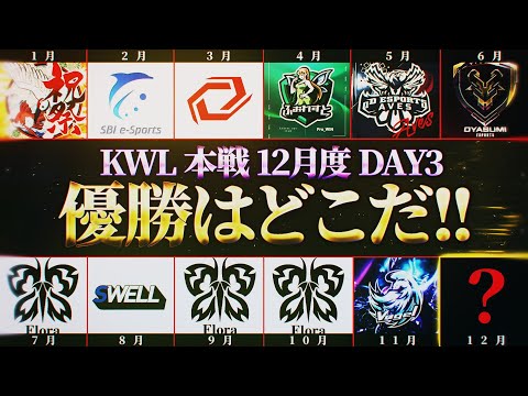 【荒野行動】KWL本戦 12月度 DAY3【絶対王者"Carla" 一年振りの優勝を狙う！！】実況:Bocky 解説:ぬーぶ